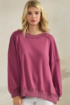 ETA 12/05/25 - Women's Soft Flow Fleece Loose Fit Crew Neck Sweatshirt (XL only)