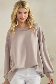 ETA 12/03/25 - Women's Soft Flow Fleece Loose Fit Crew Neck Sweatshirt (XL only) style 4