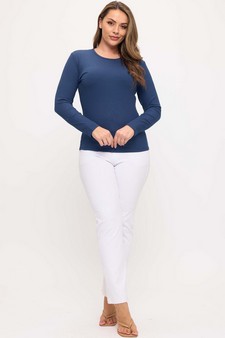 Women's Pure Comfort LuxeAir Ribbed Long Sleeve Top style 5