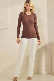 Women's Pure Comfort Ribbed Long Sleeve Top style 5