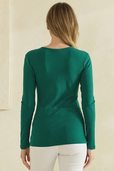 Women's Pure Comfort LuxeAir Ribbed Long Sleeve Top style 2