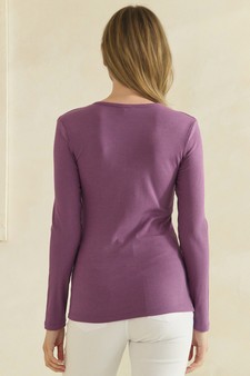 Women's Pure Comfort LuxeAir Ribbed Long Sleeve Top style 2