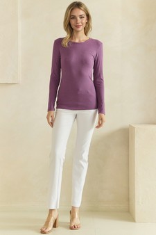 Women's Pure Comfort LuxeAir Ribbed Long Sleeve Top style 5