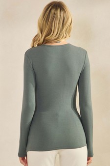 ETA 07/17/25 - Women's Pure Comfort Ribbed Long Sleeve Top style 2