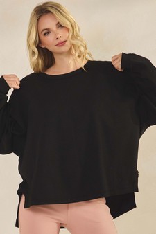 ETA 07/25/25 Women's Cloud Soft Textured Cotton Loose Fit Top style 4