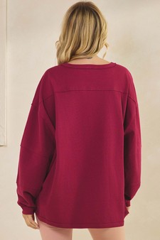 Women's Textured Cotton Relaxed Fit Top style 2