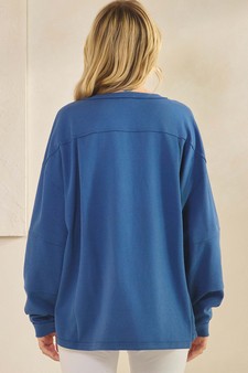 Women's Textured Cotton Relaxed Fit Top style 2