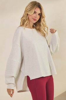 ETA 07/24/25 Women's Cloud Soft Textured Cotton Loose Fit Top style 3