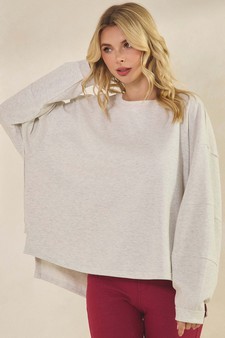 ETA 07/24/25 Women's Cloud Soft Textured Cotton Loose Fit Top style 4