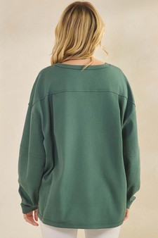 Women's Textured Cotton Relaxed Fit Top style 2