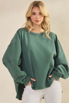 Women's Textured Cotton Relaxed Fit Top style 4