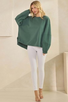 Women's Textured Cotton Relaxed Fit Top style 5