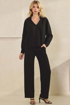 ETA 09/19/25 - Women's Timeless Elegance Collared V-Neck UltraComfy Top style 5