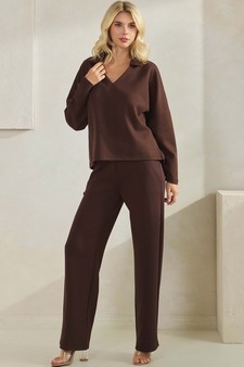ETA 09/19/25 - Women's Timeless Elegance Collared V-Neck UltraComfy Top style 5