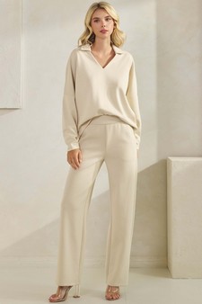 ETA 09/25/25 - Women's Timeless Elegance Collared V-Neck UltraComfy Top style 5