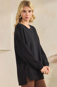 ETA 11/11/25 - Women's Soft Cotton Modal Long Sleeve Crew Top with Pockets style 3