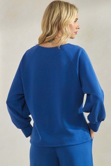 ETA 09/08/25 Women's Sofie Soft Split Neck Raglan Long Sleeve Oversized Top style 2