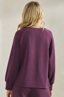 ETA 08/29/25 Women's Sofie Soft Split Neck Raglan Long Sleeve Oversized Top style 2