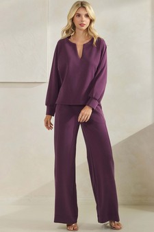 ETA 08/29/25 Women's Sofie Soft Split Neck Raglan Long Sleeve Oversized Top style 5
