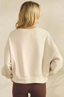 Women's Cotton Modal Crewneck Short Pullover style 2