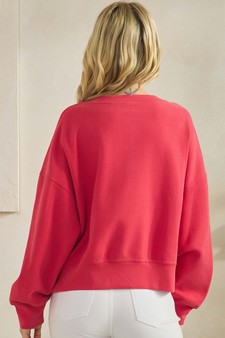 Women's Cotton Modal Crewneck Short Pullover style 2