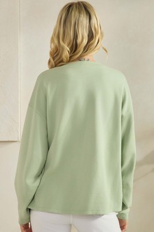 Women's Cotton Modal Loose Fit Pullover Crewneck Top style 2