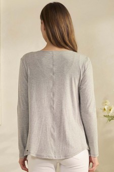 Women's Pure Comfort LuxeAir Ribbed Long Sleeve Button Up Cardigan style 2