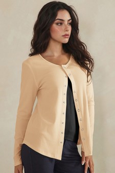 Pure Comfort LuxeAir Ribbed Long Sleeve Button Up Cardigan style 3