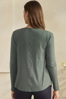 ETA 01/23/26 - Women's Pure Comfort LuxeAir Ribbed Long Sleeve Button Up Cardigan style 2