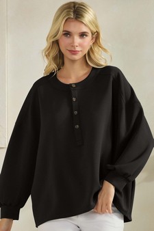 ETA 01/08/26 - Women's Sofie Soft Modal Henley Long Sleeve Top style 4