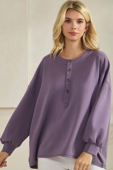 ETA 12/25/25 - Women's Sofie Soft Modal Henley Long Sleeve Top