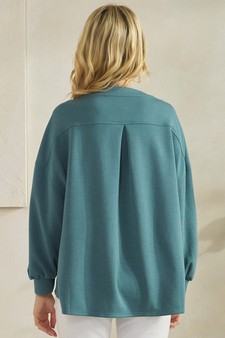 ETA 12/25/25 - Women's Sofie Soft Modal Henley Long Sleeve Top style 2