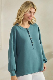 ETA 12/25/25 - Women's Sofie Soft Modal Henley Long Sleeve Top