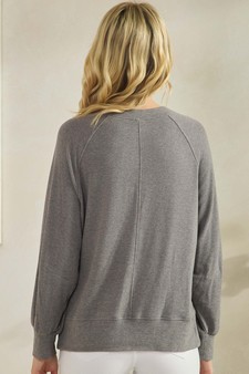 ETA 12/11/25 - Women's Soft Form Ribbed Henley Long Sleeve Top style 2