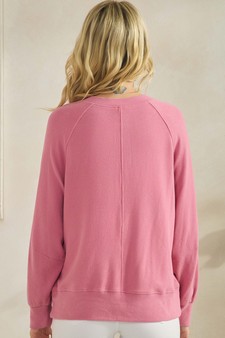 ETA 12/11/25 - Women's Soft Form Ribbed Henley Long Sleeve Top style 2
