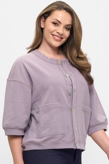Soft Cotton Modal Front Button Pocket Cardigan style 3