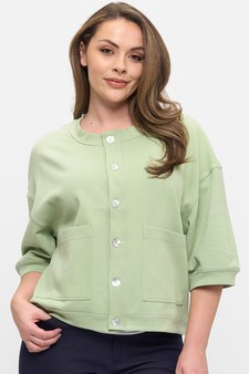 Soft Cotton Modal Front Button Pocket Cardigan style 4