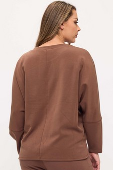 Women's Sofie Soft Relaxed Dolman Sleeve Crew Neck Top style 2