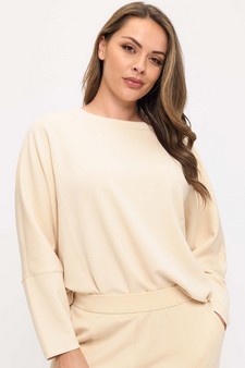 Women's Sofie Soft Relaxed Dolman Sleeve Crew Neck Top style 4