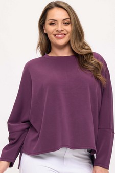 Women's Sofie Soft Relaxed Dolman Sleeve Crew Neck Top style 4
