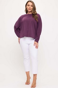 Women's Sofie Soft Relaxed Dolman Sleeve Crew Neck Top style 5