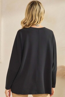 Women's Sofie Soft Relaxed Dolman Sleeve Crew Neck Top style 2