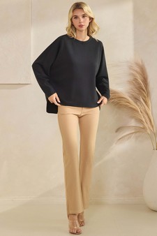 Women's Sofie Soft Relaxed Dolman Sleeve Crew Neck Top style 5