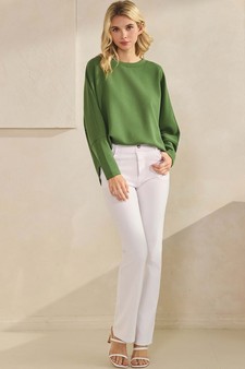 ETA 11/07/25 - Women's Sofie Soft Relaxed Dolman Sleeve Crew Neck Top style 5