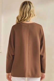 Women's Sofie Soft Relaxed Dolman Sleeve Crew Neck Top style 2