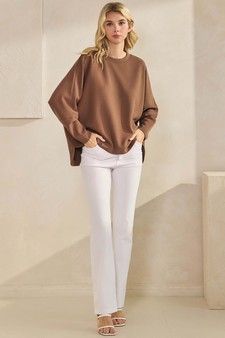Women's Sofie Soft Relaxed Dolman Sleeve Crew Neck Top style 5