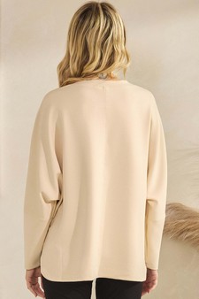 Women's Sofie Soft Relaxed Dolman Sleeve Crew Neck Top style 2