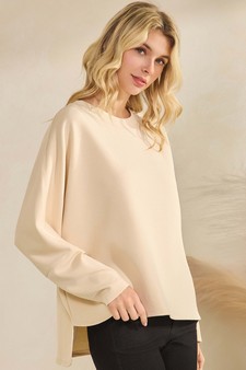 Women's Sofie Soft Relaxed Dolman Sleeve Crew Neck Top style 3