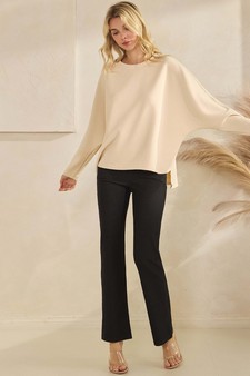 Women's Sofie Soft Relaxed Dolman Sleeve Crew Neck Top style 5