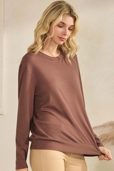 ETA 10/17/25 Women's Pure Comfort Loose Fit Ribbed Long Sleeve Top style 3